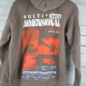 Urban Outfitters Unisex Universal Rhythms Fill Zip Hoodie Jacket Vintage Look XS